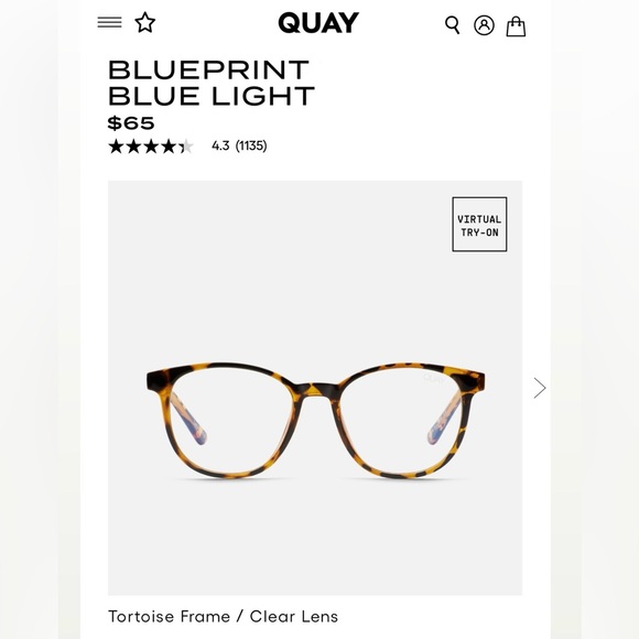 Quay Blueprint +.50 Blue Blocking Glasses - Picture 3 of 13